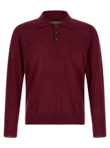 Polo ZANONE en cachemire Bordeaux