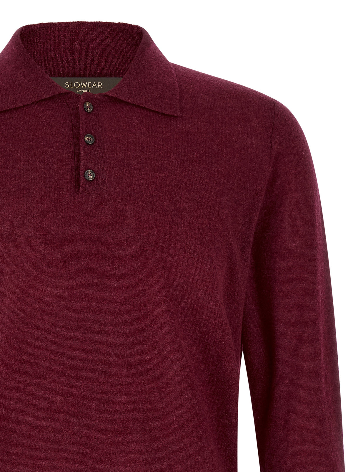 Polo ZANONE en cachemire Bordeaux