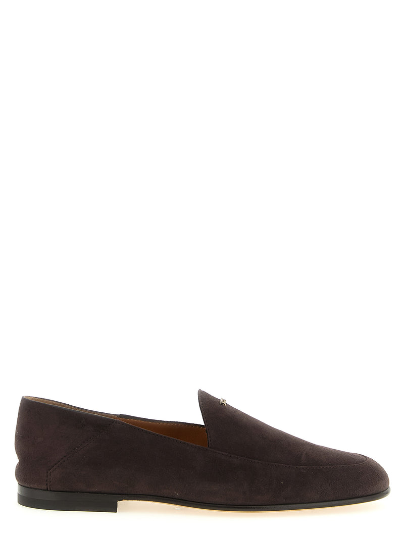Mocassins à enfiler en cuir de chèvre marron Tod's