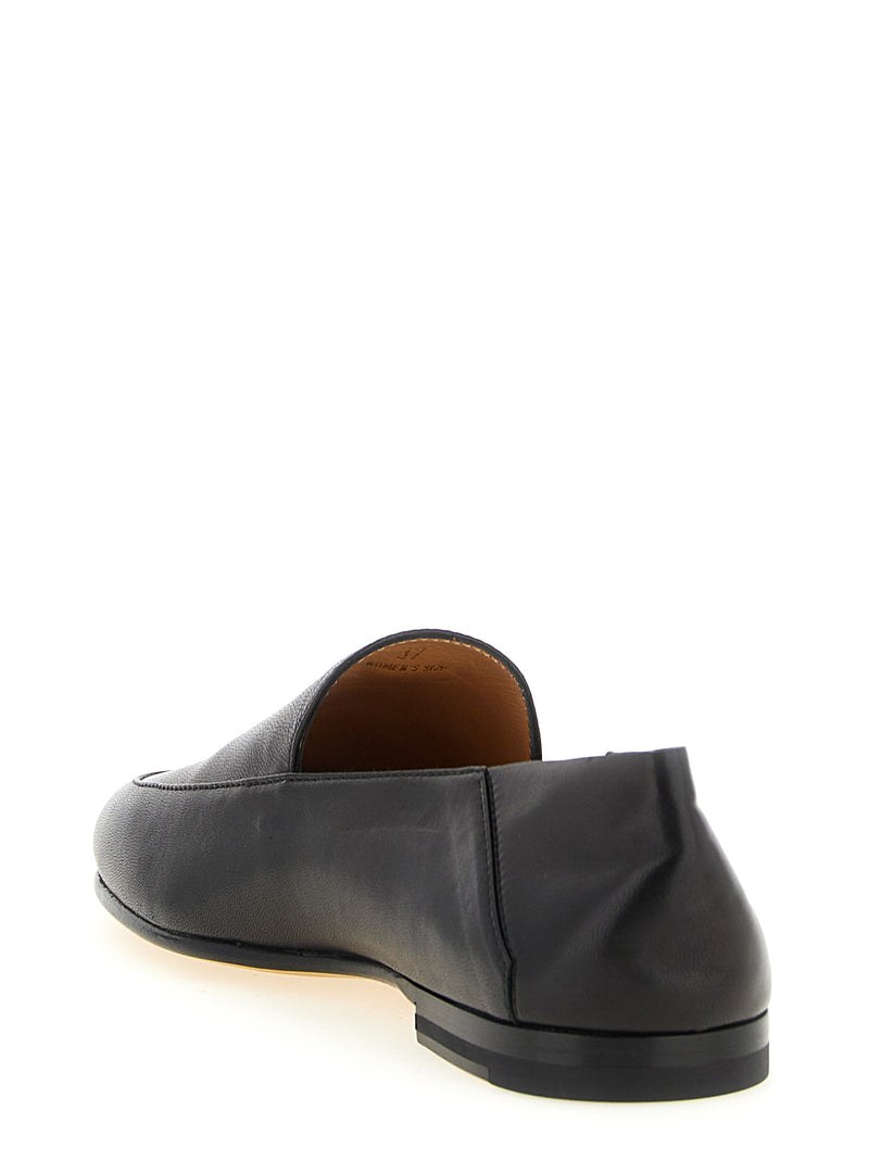 Mocassins à enfiler en cuir d'agneau noir Tod's