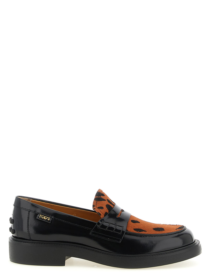 Mocassins Tod's en cuir de veau noir