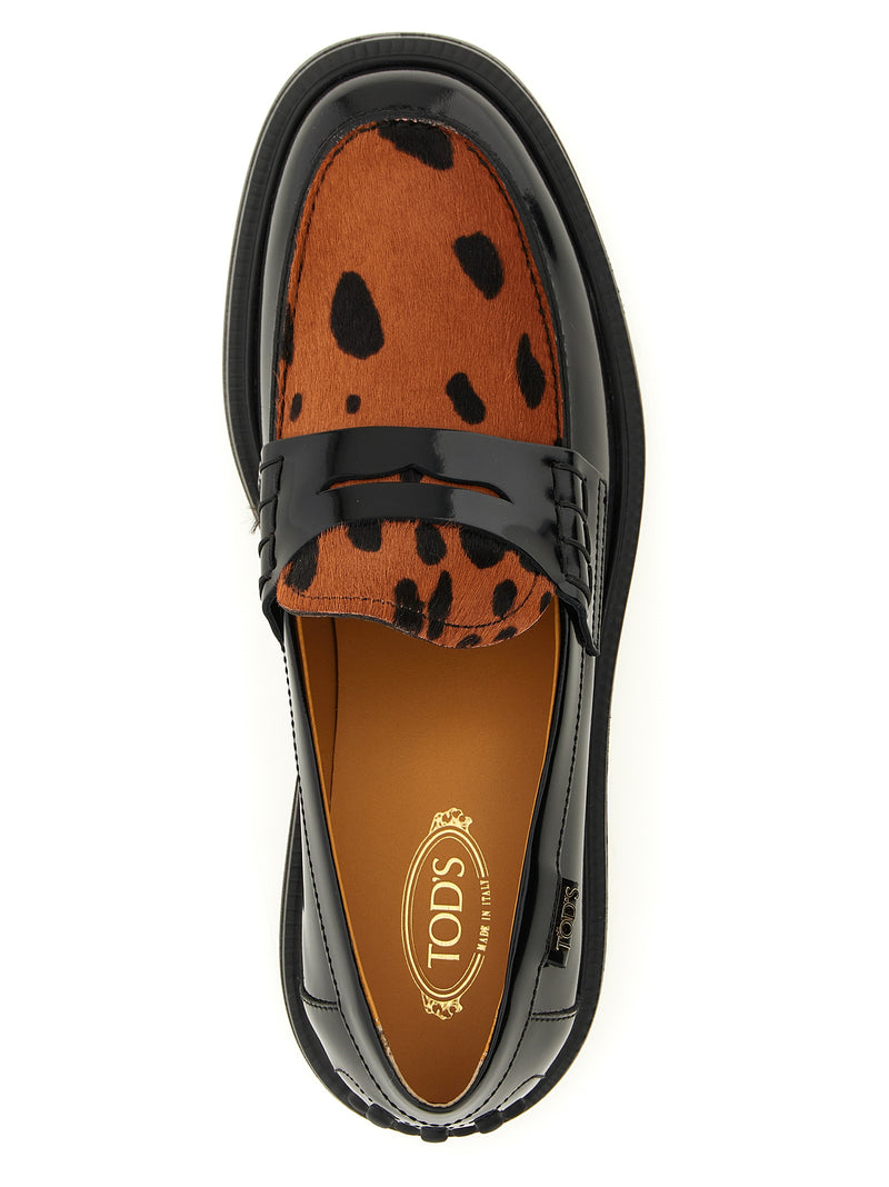 Mocassins Tod's en cuir de veau noir