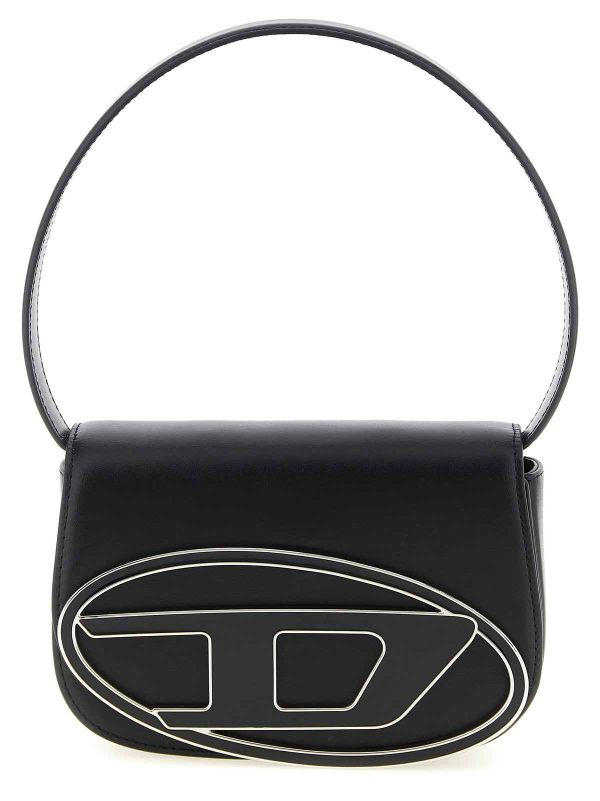 Diesel 1DR Black Cowhide Shoulder Bag