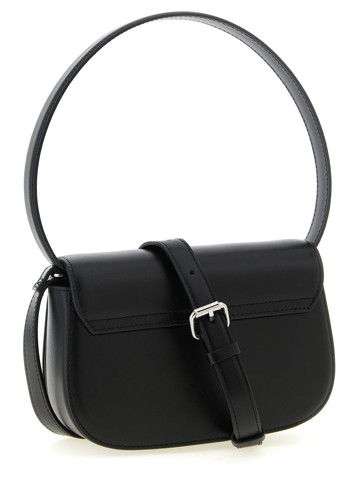 Diesel 1DR Black Cowhide Shoulder Bag