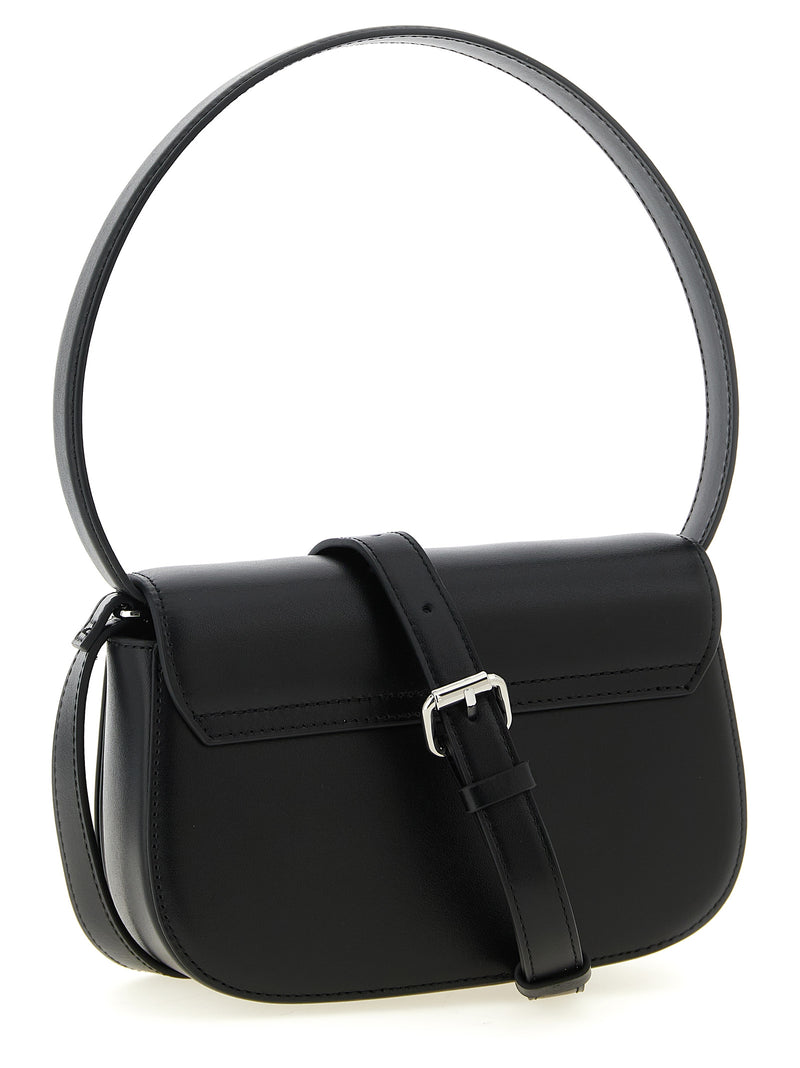 Diesel 1DR Black Cowhide Shoulder Bag