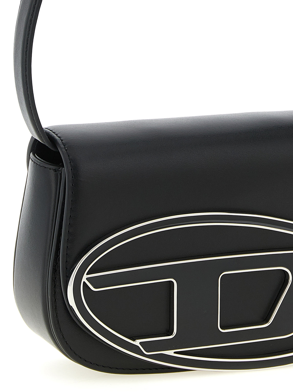 Diesel 1DR Black Cowhide Shoulder Bag