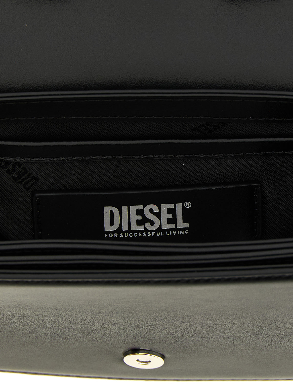 Diesel 1DR Black Cowhide Shoulder Bag