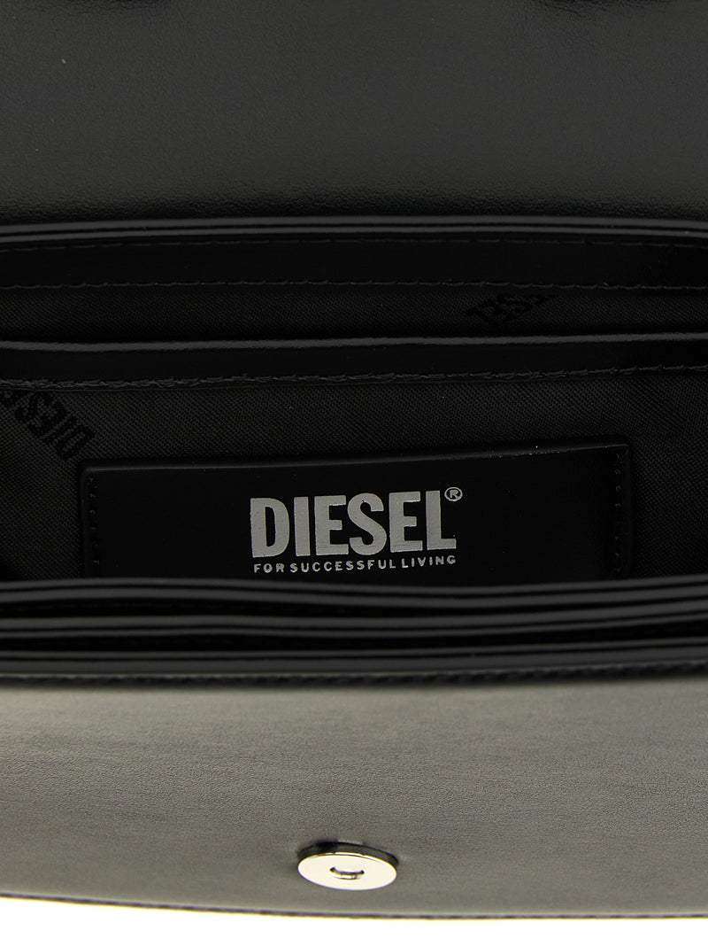 Diesel 1DR Black Cowhide Shoulder Bag
