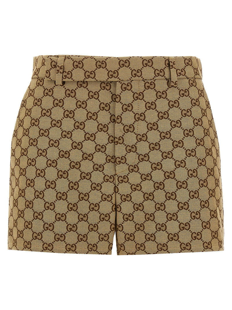 Gucci Beige Cotton Bermuda Shorts - Iconic Lido Line