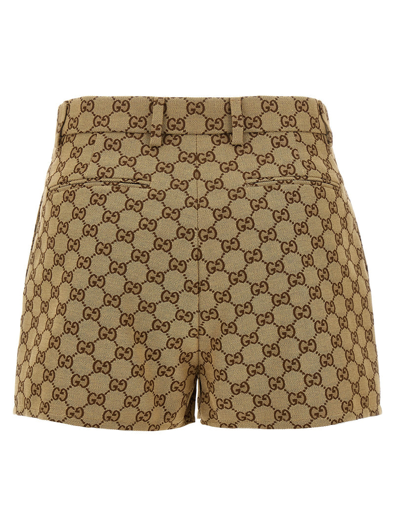 Gucci Beige Cotton Bermuda Shorts - Iconic Lido Line