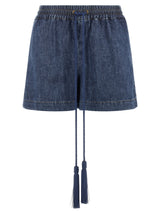 Valentino Garavani Blue Cotton Bermuda Shorts