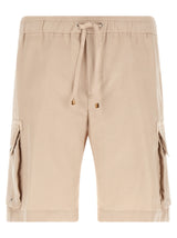 Short en lin bermuda beige Brunello Cucinelli