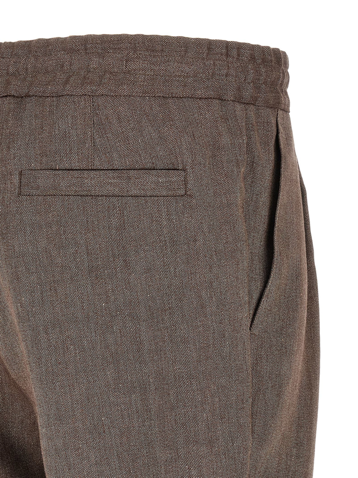 Brunello Cucinelli Brown Linen Bermuda Shorts