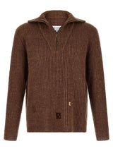 Gilet en lin marron Maison Margiela