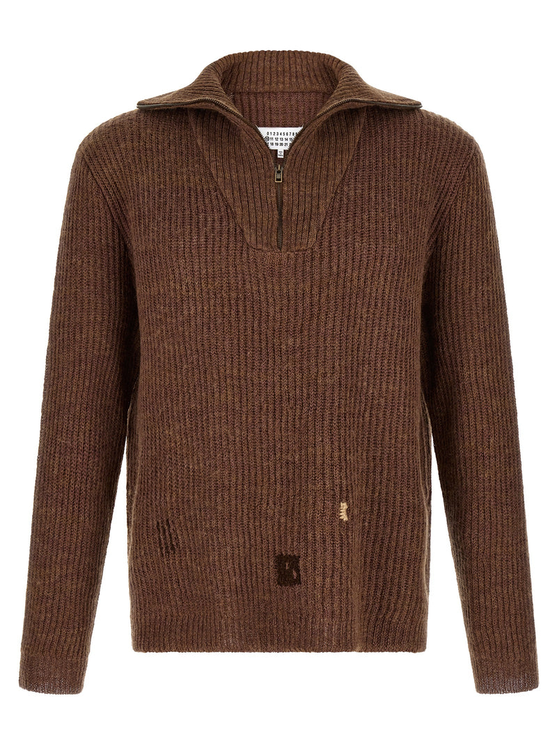 Gilet en lin marron Maison Margiela