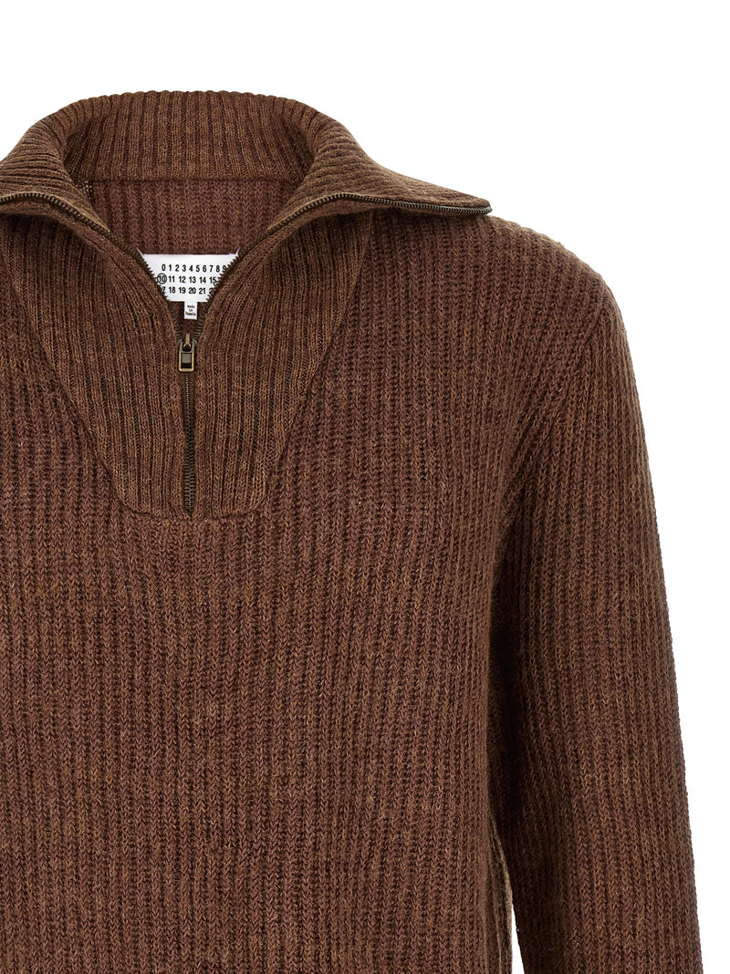 Gilet en lin marron Maison Margiela