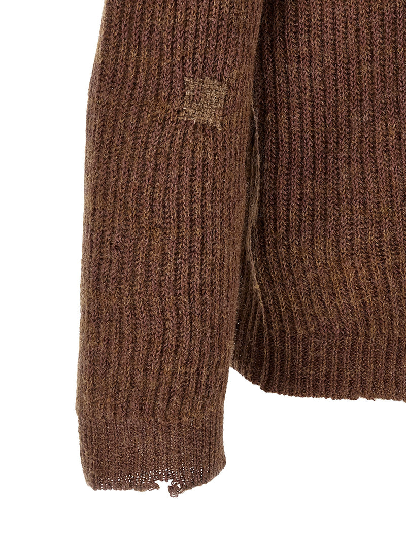 Gilet en lin marron Maison Margiela