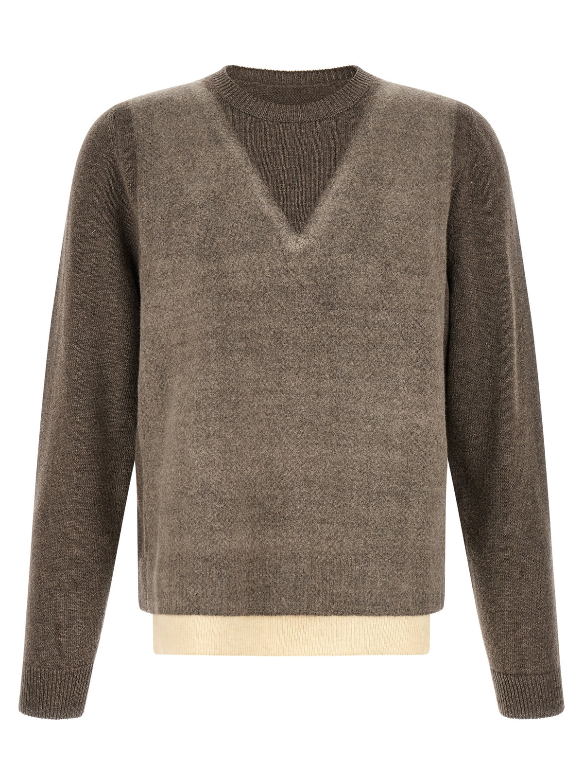 Cardigan Maison Margiela en laine vierge marron