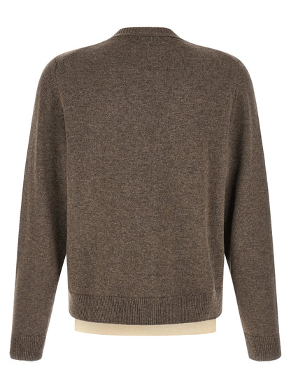 Maison Margiela Brown Virgin Wool Cardigan