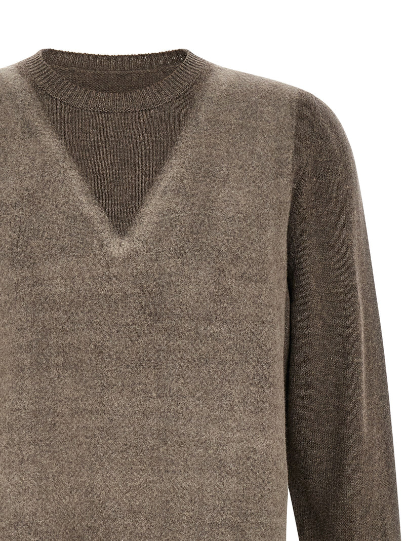 Cardigan Maison Margiela en laine vierge marron