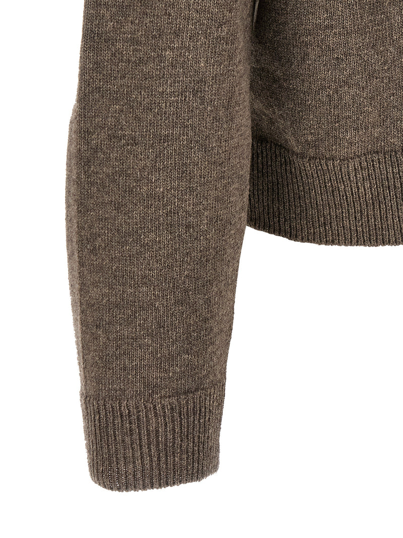 Cardigan Maison Margiela en laine vierge marron