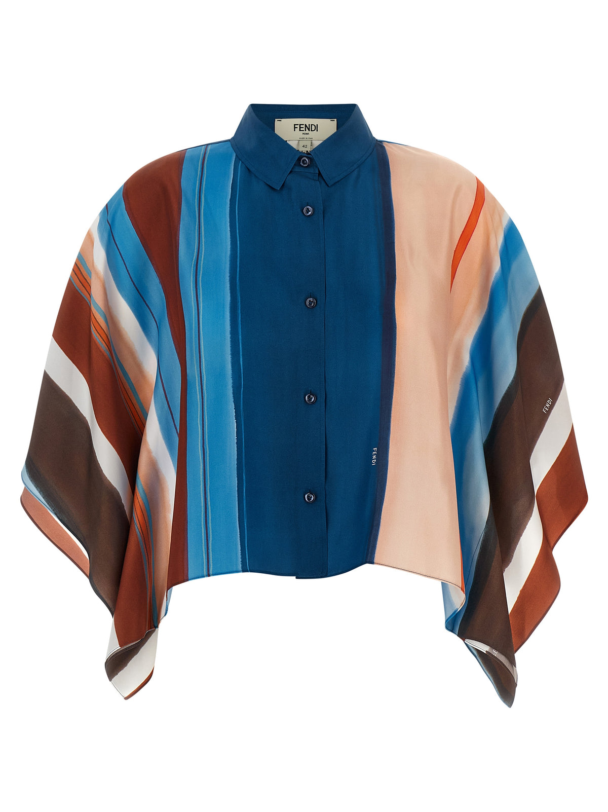 Chemisier Fendi en soie multicolore