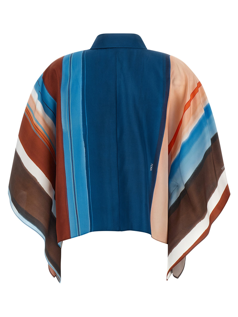 Chemisier Fendi en soie multicolore
