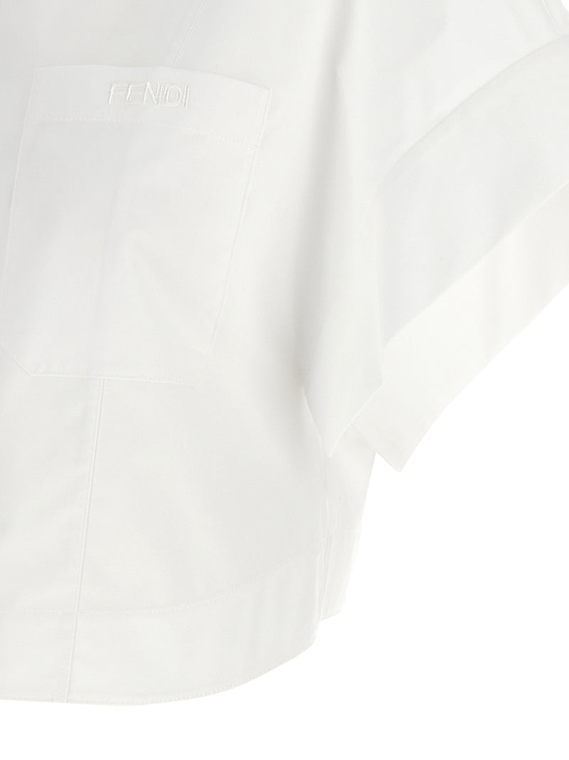 Fendi White Cotton Blouse - Contemporary Tailoring