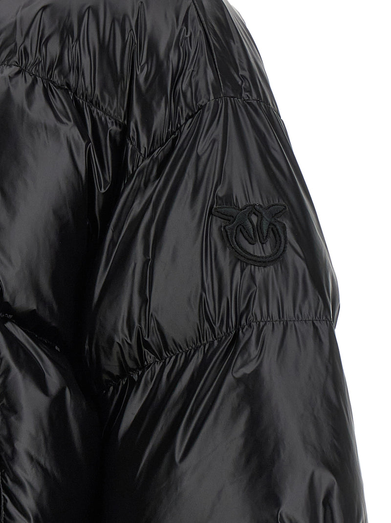 PINKO Black Polyamide Shell Jacket