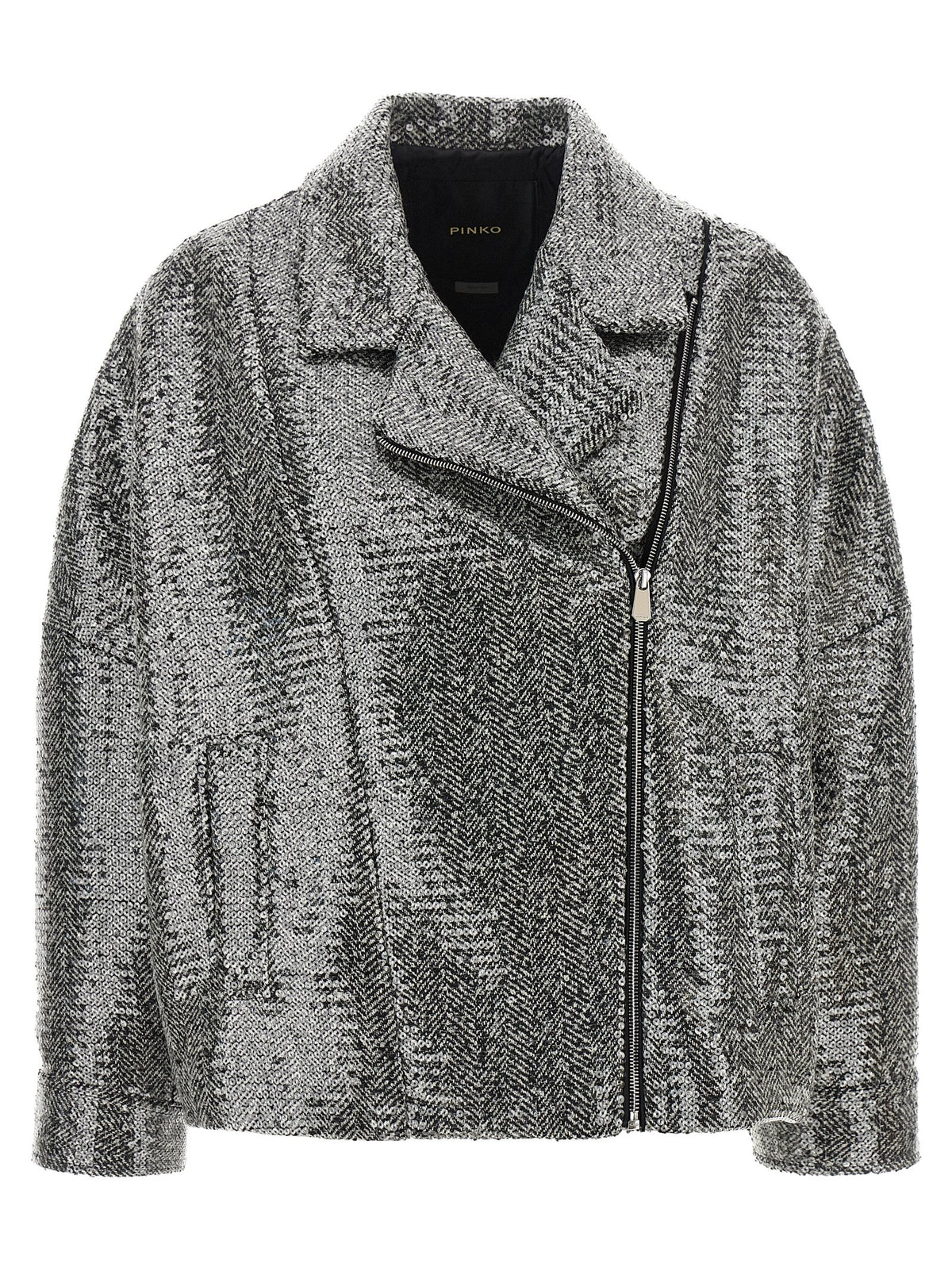 Bomber en polyester argenté PINKO