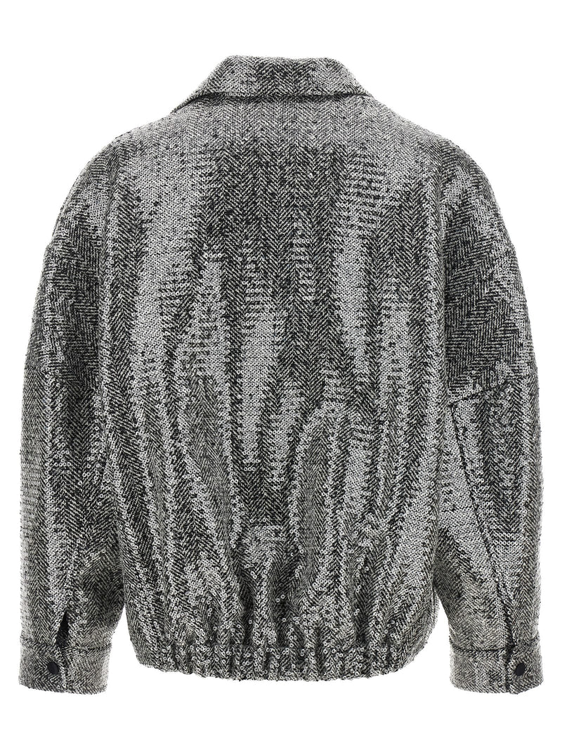 Bomber en polyester argenté PINKO