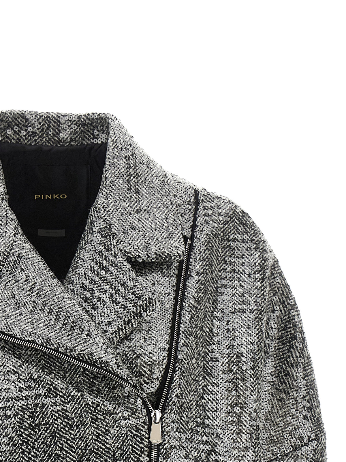 Bomber en polyester argenté PINKO