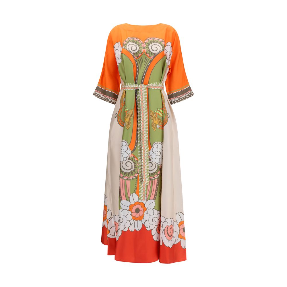 Robe décontractée en soie multicolore La Double J
