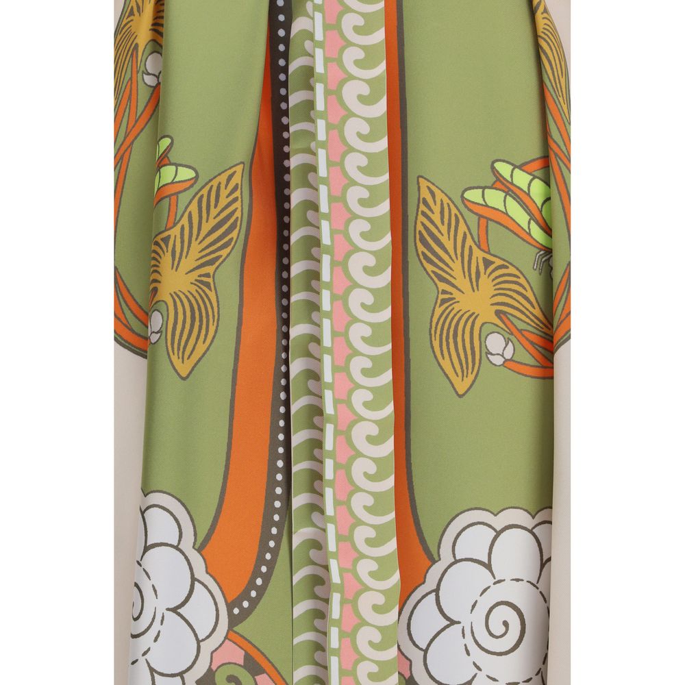 Robe décontractée en soie multicolore La Double J