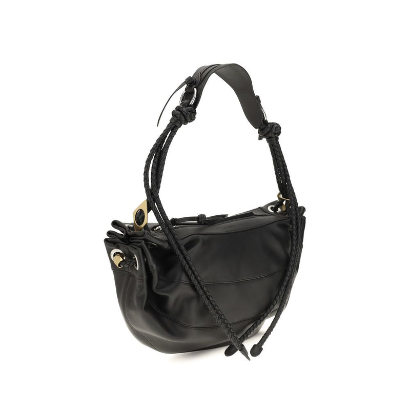 Isabel Marant Black Lamb Ovis Aries Shoulder Bag
