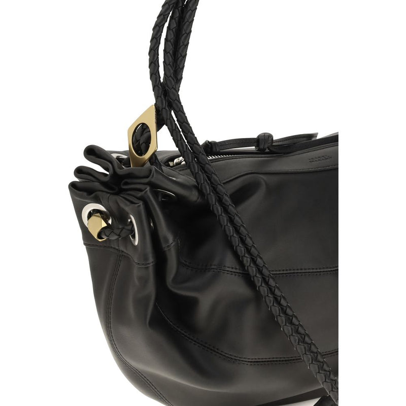 Isabel Marant Black Lamb Ovis Aries Shoulder Bag