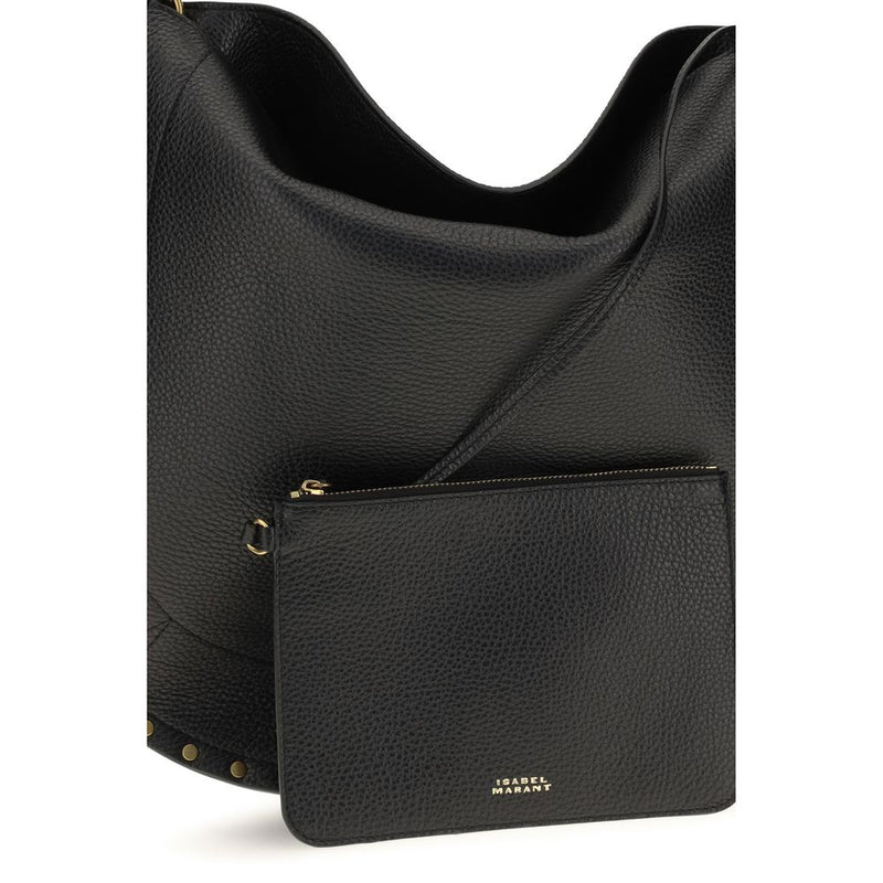Isabel Marant Black Calf Leather Bos Taurus Shoulder Bag