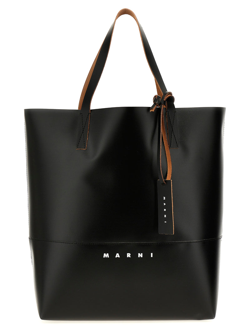 Sac cabas Marni en polyéthylène noir