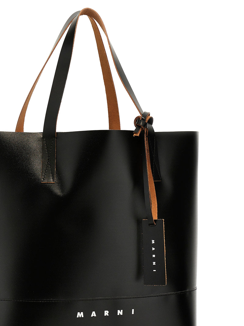 Sac cabas Marni en polyéthylène noir