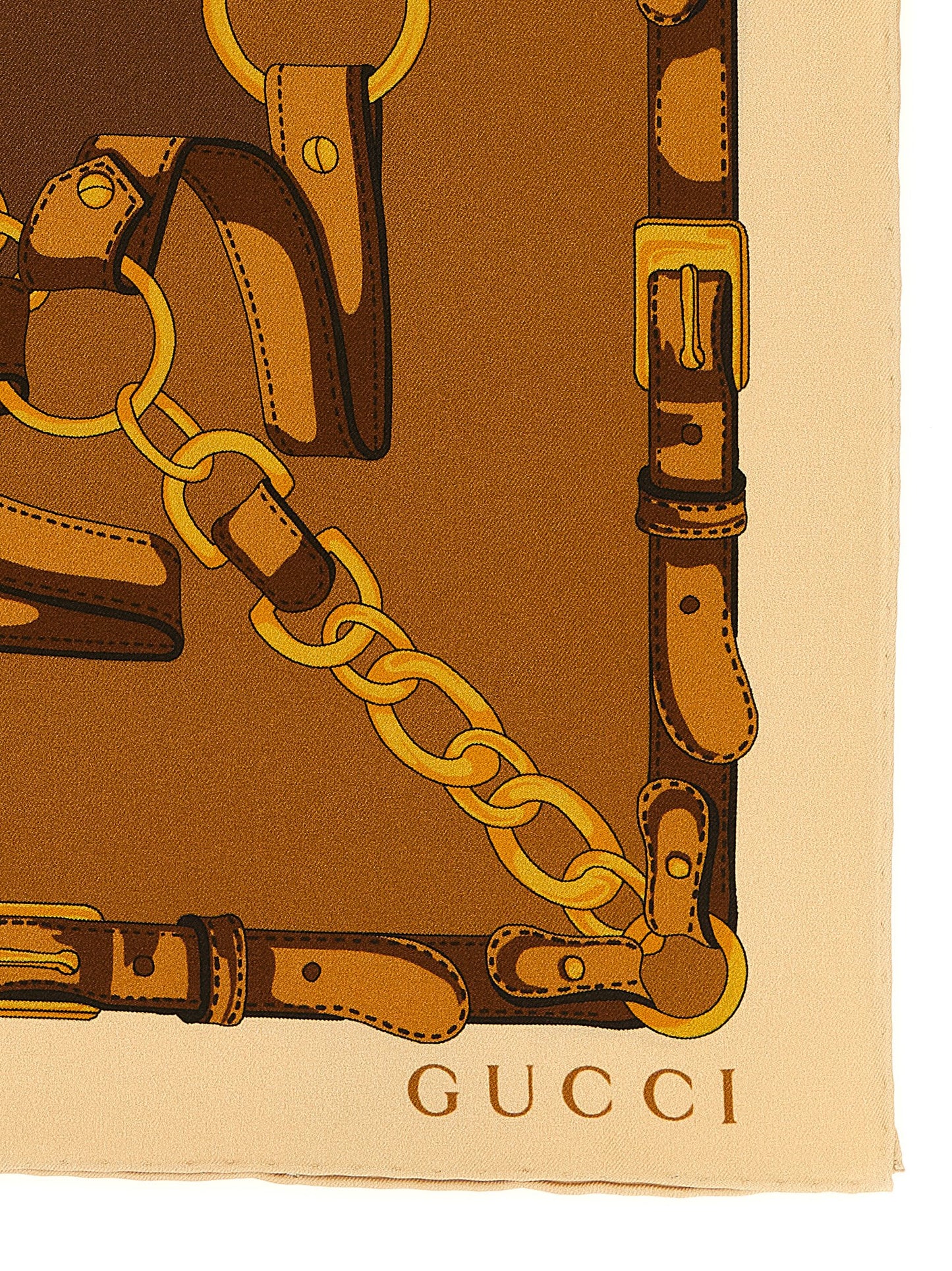 Gucci Brown Silk Foulard