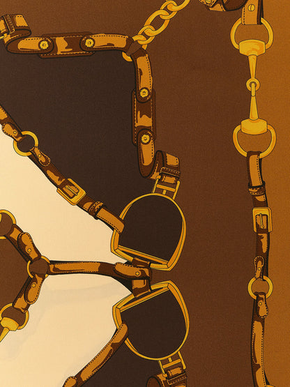 Gucci Brown Silk Foulard