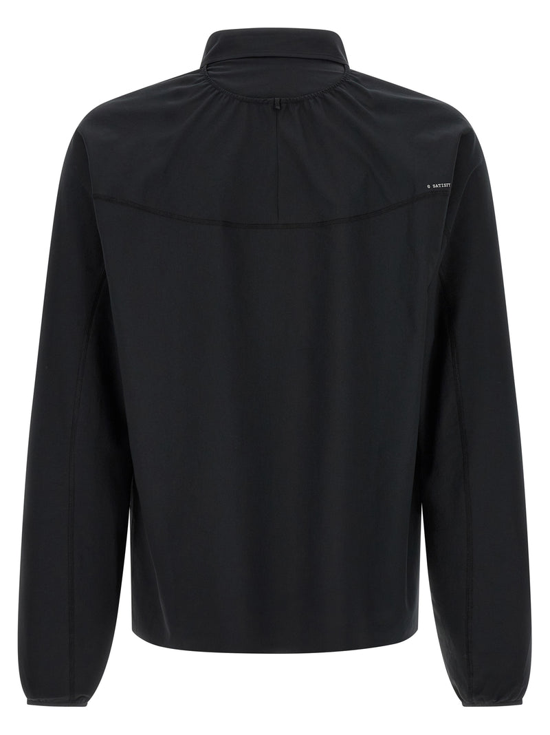 SATISFY River Black Polyester Blouse for Men