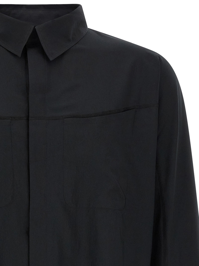 SATISFY River Black Polyester Blouse for Men