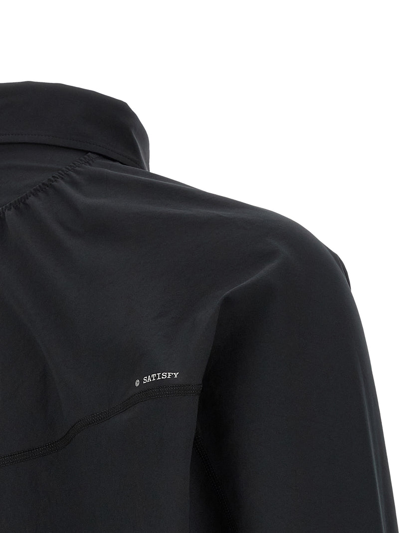 SATISFY River Black Polyester Blouse for Men