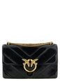 PINKO Black Calfskin Shoulder Bag