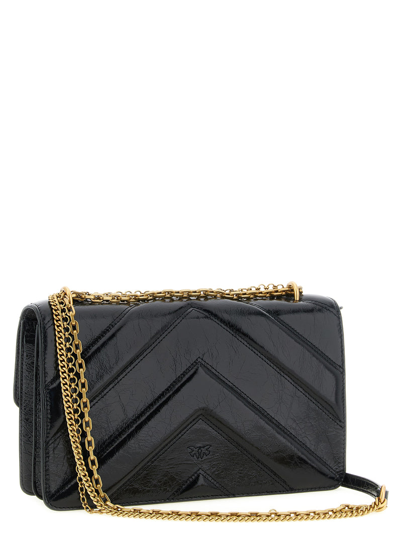 Sac porté épaule PINKO en cuir de veau noir