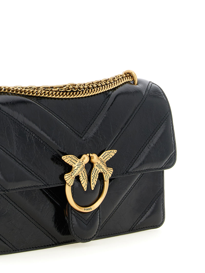 Sac porté épaule PINKO en cuir de veau noir