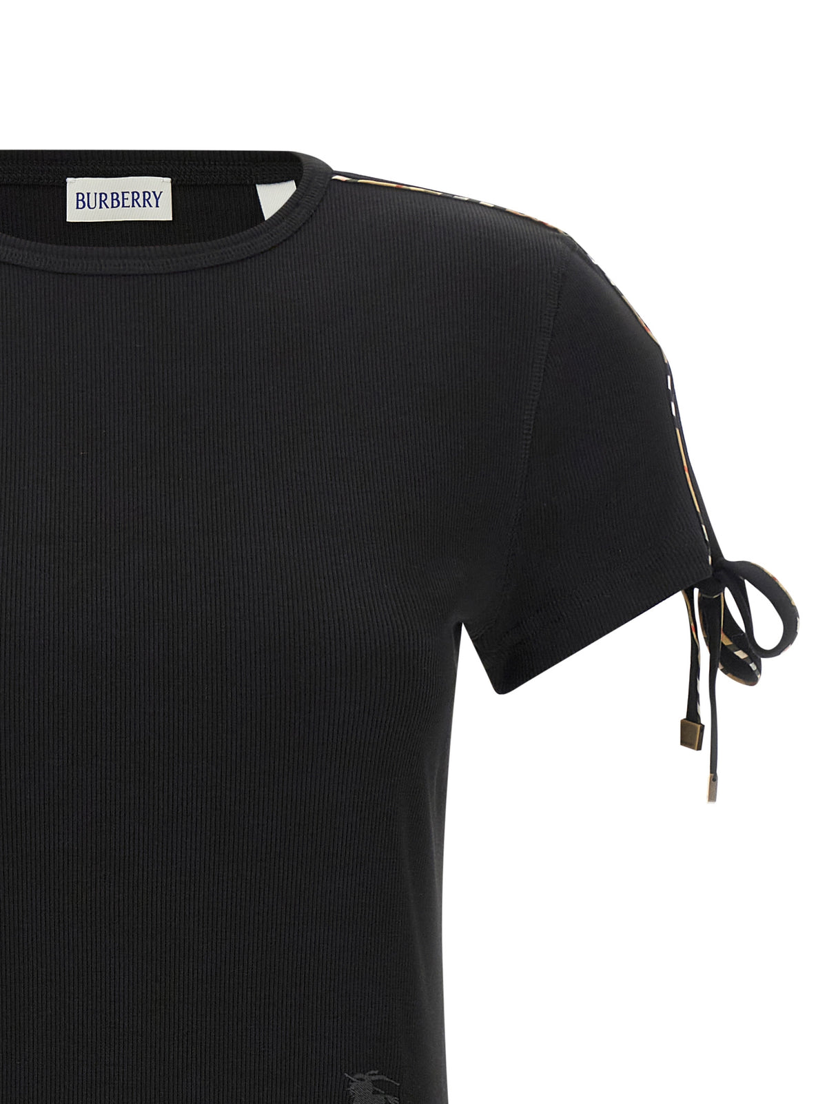 Robe Courte Burberry en Coton Noir