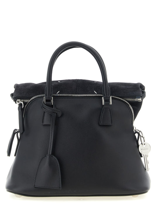 Sac porté épaule Maison Margiela en cuir de veau noir