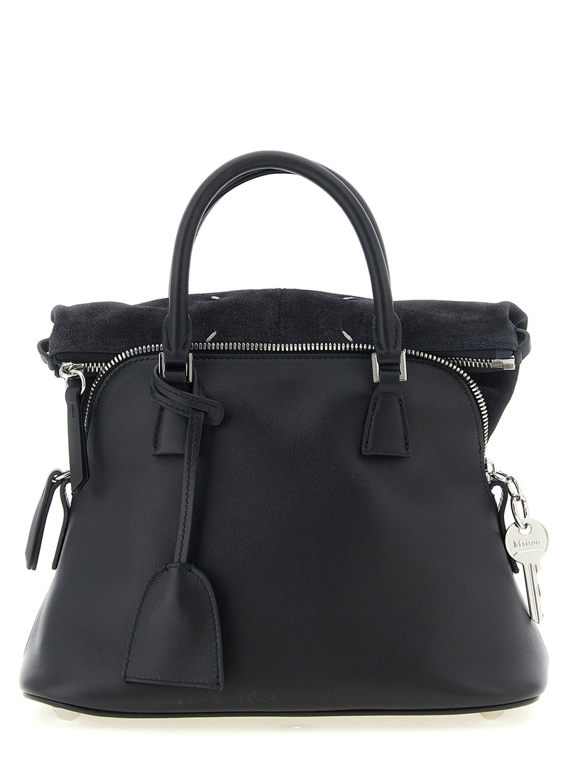Sac porté épaule Maison Margiela en cuir de veau noir
